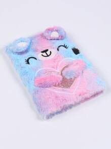 SHEIN 1pc Random Style Cute Teddy Bear Plush Notebook For Students, Girls Diary Journal School, Student, Stationery, School Supplies, Boys Journal - Multicolor - View 8