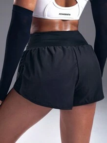 Powerista 宽腰海豚下摆运动短裤弹力短裤毛衣短裤