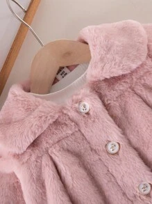Souflis Souflis 女婴优雅可爱薄款开衫搭配贝雷帽，秋季 - 粉色 - 查看 4