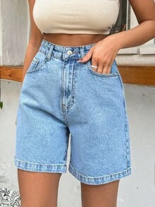 Short en coton 100% rigide, lavage moyen pour femmes