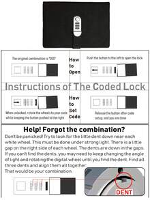 SHEIN A5 200页2023笔记本复古密码本带锁日记本活页夹加厚创意手账本学生记事本文具 - 黑色 - 查看 4