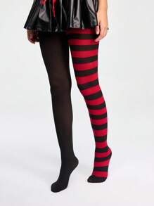 ROMWE Grunge Punk 1 件女士不对称性感长袜/连裤袜/紧身裤 - 彩色 - 查看 5