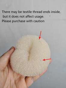 SHEIN Hair Donut Bun Maker, 17cm DIY Hair Foam Circular Mesh Hair Bun Scrunchie, Ballet Hair Bun Maker, Ponytail Holder Accessories Home Bathroom - Multicolor - View 6