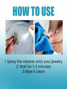SHEIN 1pc Jewelry Cleaning Liquid And Wiping Cloth, Gold, Silver And Platinum Jewelry Polishing Without Holes, Gemstones And Semi-Gemstones , Non-Abrasive, And Friendly To The Earth. Let Your Silver Shine And Let Your Jewelry Shine. - Multicolor - View 6