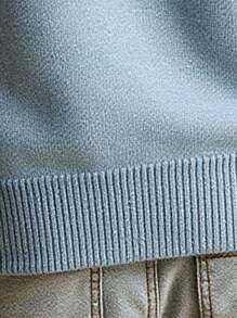 STEELVANCE Men's Solid Color V-Neck Drop Shoulder Long Sleeve Single-Breasted Pocket Casual Cardigan Sweater Back To School Everyday Comfort Thick Pocket Blue OVERSIZE Going Out , Fall Winter