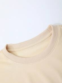 Manfinity EMRG Conjunto de camiseta casual de manga corta con cuello redondo y unicolor para hombres en verano, y pantalones cortos de carga con cordón en la cintura