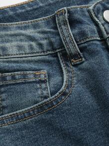 DAZY Women's Water Washed Flared Jeans - Medium Wash - View 7