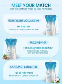 SHEGLAM HAIR Ultra Light Volumizing Hair Mask,Reduces Frizz & Flyaways,Boosts Hair Volume & Fullness,Balances Excess Oil,Keratin Hair Straightening For Fine Hair Graduation Birthday Gift Holiday Winter Pink Vibe Makeup Party Beach Travel Camping School Campus Festivals Rose Present Girl Charm Best Valentine's Day Women's Day Love Yourself - White - View 8