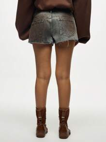 SUMWON WOMEN Distressed Raw Edge High Waisted Denim Shorts Festival Summer Hot Pants Street Style Ripped Bottom Casual Weekend Jean Shorts