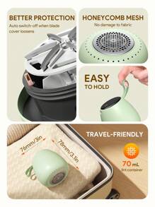 JMMO Fabric Shaver,Lint Remover,Lint Shaver Defuzzer Sweater Shaver For Clothes,Smart Digital Display,Powerful Suction Device No Residue,Type C,Fast Charging Efficient Cutting - Green - View 6