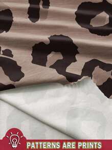 SHEIN LUNE 大码休闲豹纹裤，适合夏季度假