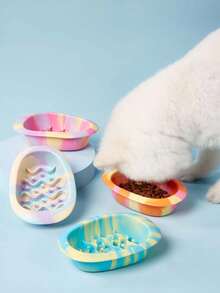 PETSIN 1 Bát đựng thức ăn chậm chống trượt bằng silicon đa năng cho thú cưng, nhiều màu sắc và thời trang, dành cho chó và mèo, thiết yếu cho việc cho ăn đa năng, thiết kế chống phồng để thúc đẩy việc ăn uống lành mạnh - Nhiều màu - Xem 9