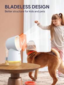 JMMO 3-IN-1 Bladeless Electric Fan With Humidification And Dryness Reduction & Warm Night Light, USB PRechargeable Fan Suitable For Room Decor