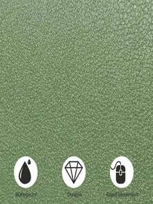 SHEIN Tấm lót bàn bằng da, Tấm lót chuột, Tấm lót bàn văn phòng, Tấm lót bàn máy tính xách tay, Tấm lót viết chống thấm nước cho văn phòng và gia đình - xanh quân đội - Xem 3