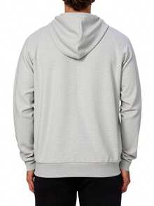 Hugo Boss Men Zip Up Hooded Long Sleeve Casual Sweatshirt - 059 Light/Pastel Gre - View 2
