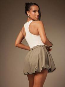 Hauture Sexy Sommer Lässig einfarbige Stretch Bubble Shorts