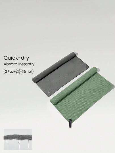 GLOWMODE 2 Packs Quick-Dry Cool Down Deodorizing Gym Workout Small Towel With Lanyard