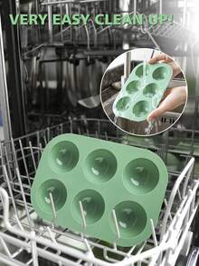 SHEIN Basic living 1pc Silicone Chocolate Mold, Modern Solid Color Multi-grid Candy Silicone Mold For Kitchen - Green - View 8