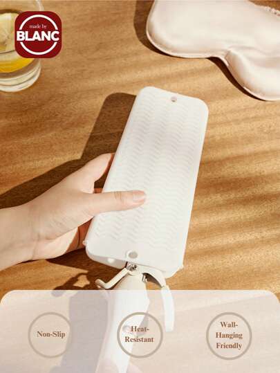 Madebyblanc 1件装卷发器隔热套防烫垫便携式硅胶卷发器隔热套直发器收纳袋美容工具