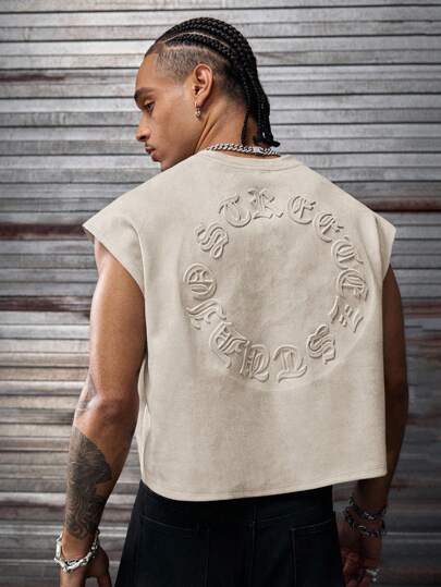 AXEPEAK Assorted Size Crew Neck Loose Fit Printed Men's Tank Top