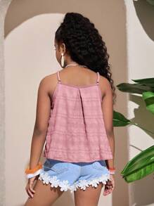 SHEIN Tween Girls' Casual Solid Color Camisole