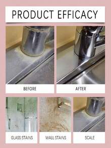 1pc 3pcs Multi-Purpose Bathroom Foam Cleaner Spray - Effectively Removes Shower Glass Scale, Stainless Steel Basin Cleaner And Cylinder Descaler, Making The Bathroom Shiny And Clean, Cleaning & Decontaminating