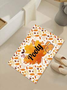 1pc Bathroom Mat With Personalized Text, Water-Absorbent Quick-Dry Bath Mat With Non-Slip Rubber Backing,Modern Home Dorm Apartment Shower Decor,Holiday Designs - Multicolor - View 3