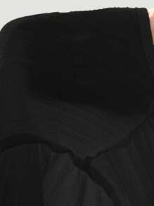 Solflare Black Short Sleeve Plus Size Shirt, Fashionable For Summer - Black - View 6