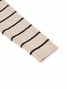 Ellevyn Casual Commute Striped Fitted Sweater In Fall/Winter,Winter Clothes For Women - Khaki - View 5