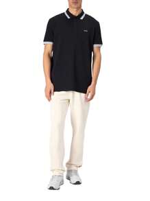 Hugo Boss Áo thun polo tay ngắn kẻ sọc thường ngày dành cho nam - 409 Xanh đậm - Xem 3