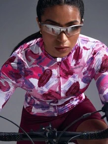 Powerista 女款印花长袖拉链骑行服上衣 - 彩色 - 查看 7