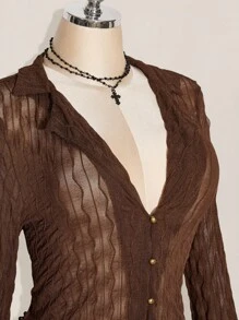 SHEIN ICON 大码休闲修身长袖上衣和裙子两件套，适合秋季