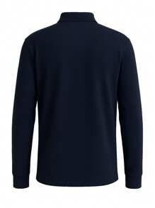 Hugo Boss Áo thun nam cổ polo dài tay thường ngày đa năng - 404 Xanh đậm - Xem 5