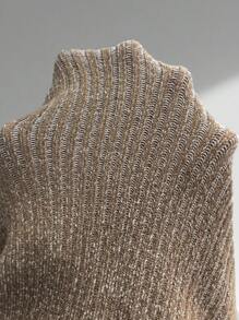 Calvaya 交叉圍裹落肩袖套頭毛衣