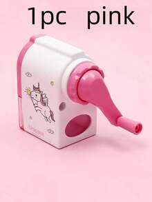 SHEIN مبراة أقلام بطبعة وحيد القرن الدلفين، مبراة يدوية لطلاب المدارس - هدية مثالية للقرطاسية والمكتبية!