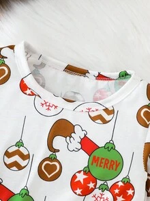 SHEIN Bộ 2 món áo len cardigan mềm mại thêu hình trái tim màu xanh lá cây phong cách Giáng sinh cho bé gái mùa thu/đông, họa tiết Giáng sinh, thiết kế đơn giản, thích hợp mặc hàng ngày và mặc thường ngày - Nhiều màu - Xem 4