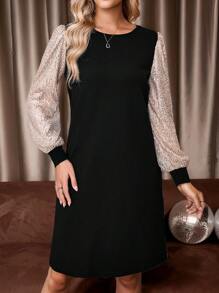 EMERY ROSE Vestidos cortos de patinadora de mujer de vestir casual para negocios en otoño