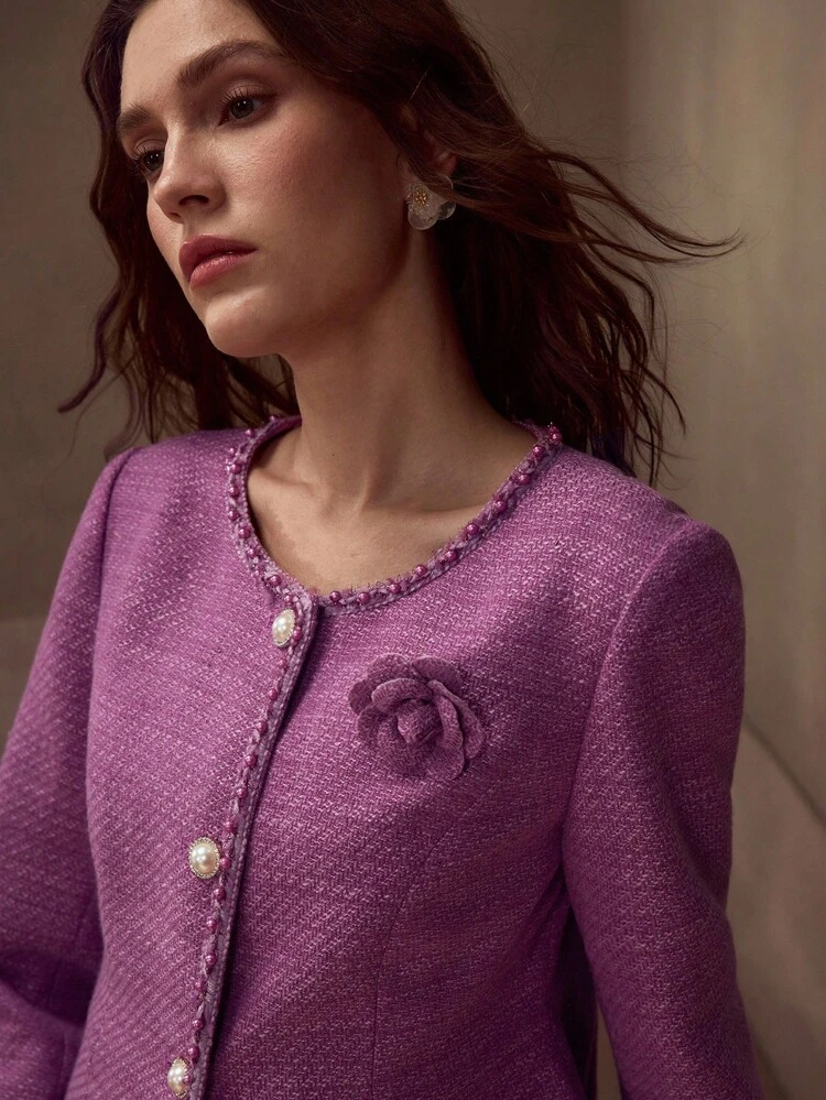 VESTE BOUTONNÉE FLEURIE STÉRÉO