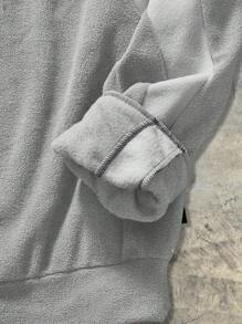 AXEPEAK Men's Loose Fit Knit Long Sleeve Pullover Sweatshirt, Streetwear Style, For Fall, Winter - Light Grey - View 3