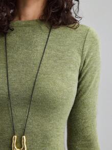 Ontre 2025 Nueva ropa de mujer, prendas de otoño/invierno, ropa para todas las estaciones, ropa de invierno, atuendos de regreso a la escuela para mujeres, disfraces de Halloween y Navidad, atuendo de maestra para mujeres, salidas casuales, vestidos para salir de noche, vestidos de invitada de boda, vestidos elegantes de invitada de boda, atuendo de iglesia para mujeres, vestido casual verde de manga larga y cuello redondo para negocios casuales - Verde - Ver 7