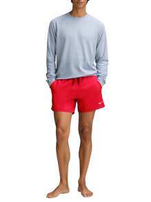 Nike Casual Sport Outdoor Loose Drawstring Summer Men Swim Trunks - Red - View 3