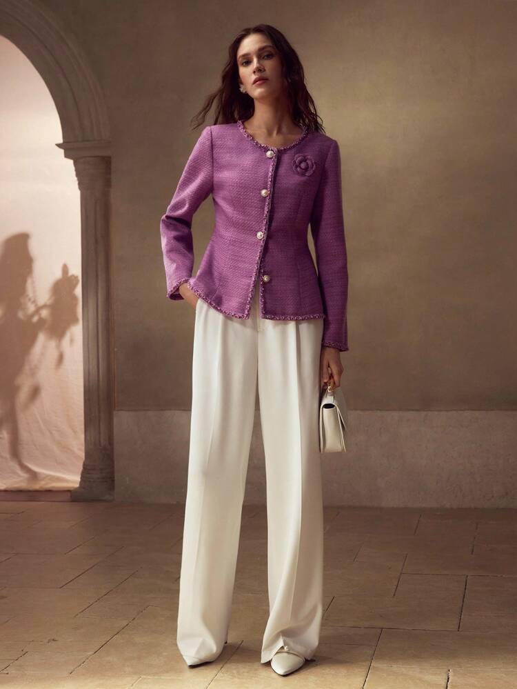 VESTE BOUTONNÉE FLEURIE STÉRÉO