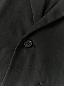 SHEIN 青少年男孩黑色背心和裤子套装，绅士西装组合，休闲校服，舒适时尚，适合日常、学校、正式场合、派对、节日，含领带，适合秋冬季 - 黑色 - 查看 11