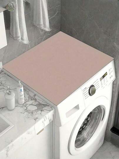 SHEIN 1 件洗衣机和烘干机罩保护垫，硅藻土洗衣机烘干机罩，适用于顶部，快干且高吸水性洗衣机和烘干机顶部保护套，粉色，袋子，组织器，存储