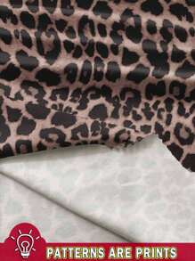 Attitoon 性感风格褶饰系带前背心，豹纹印花 - 彩色 - 查看 10