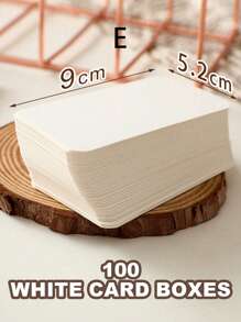 100张/盒，厚实圆角空白卡片，可用作书签、贺卡、英语词汇卡、明信片、DIY手绘贺卡、英语单词卡和生词卡。适合学生、上班族、白领等专业人士。返校季 - 彩色 - 查看 16