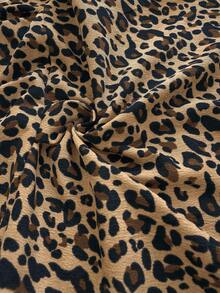 EMERY ROSE Women's Long Sleeve Button Leopard Print Chic Stylish Fashion Jacket