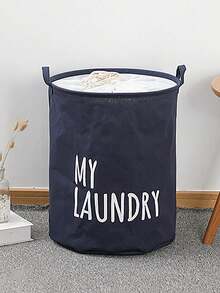 SHEIN 1pc Foldable Waterproof Japanese Style Large Cloth ToyLaundry Basket, Suitable For Bathroom And Daily Use