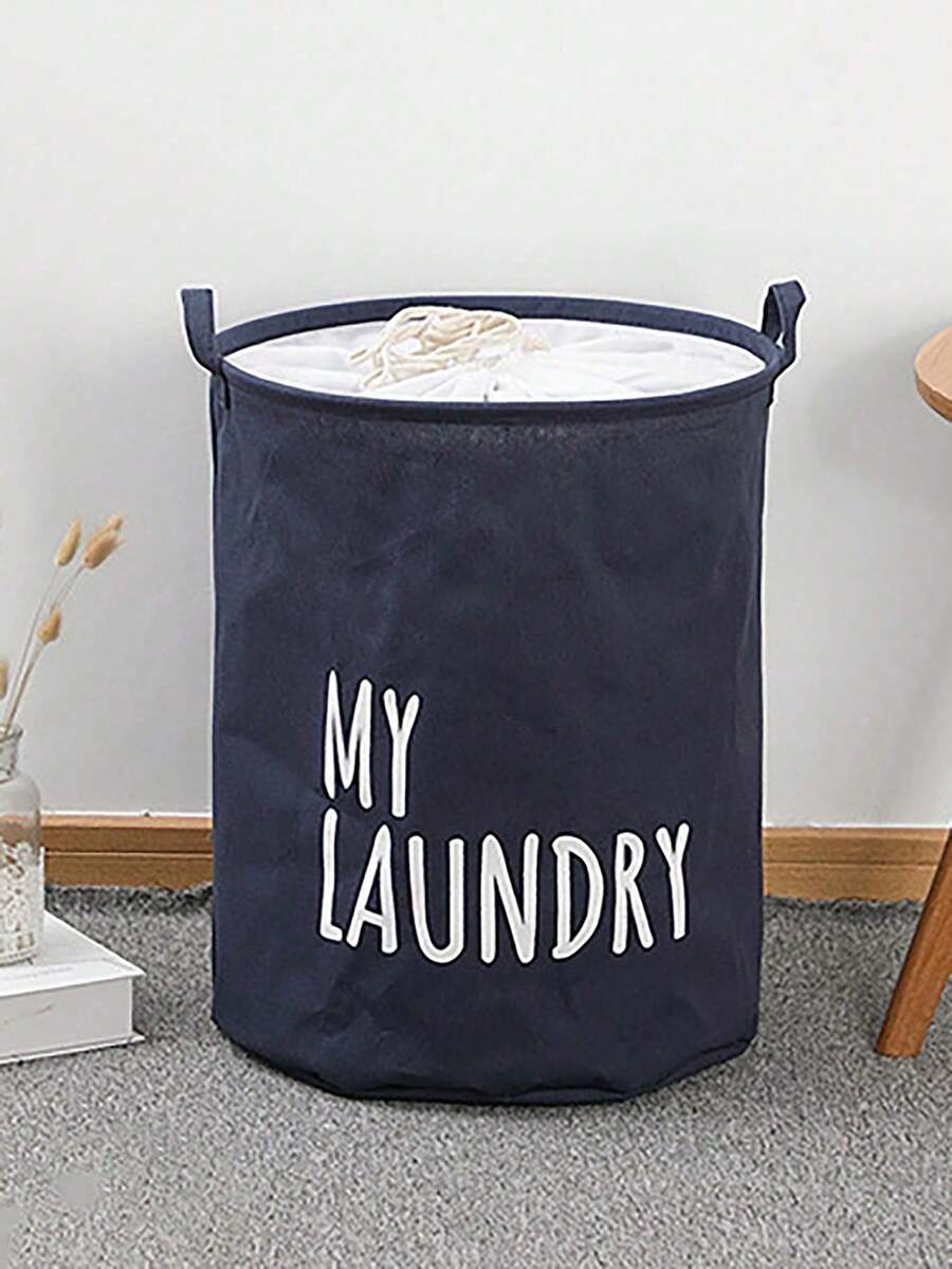 SHEIN 1pc Foldable Waterproof Japanese Style Large Cloth ToyLaundry Basket, Suitable For Bathroom And Daily Use