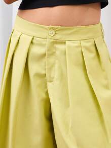 COUREZ Low Waist Longline Pleated Shorts /Y2K Fall Women Clothes Fall Clothes Casual Cute Elegant Vacaction  Autumn Back To School